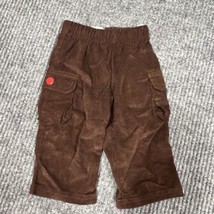 Mud Pie Baby Pants Boys 0-6 months Brown Corduroy Pull On Elastic Waist Pockets - $11.61