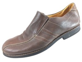 SH20 Sandro Moscoloni US 12 EUR 45 Brown Leather Loafer Bicycle Toe Casual - £14.61 GBP