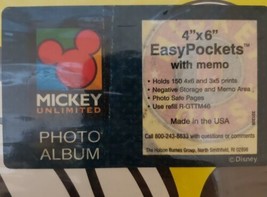 Vintage Disney Mickey Mouse Multi-color Photo Album Holds 150 Photos New NIP - £11.86 GBP