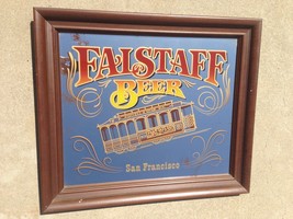 Vintage Falstaff Beer Mirror Sign Very Rare Large 28&quot;x 24&quot;  cable car - £356.11 GBP