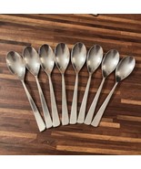 Mikasa SYMMETRY Asymmetrical Stainless 8 Place Soup Spoons 8.25”L - $23.50