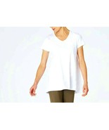 J Jill Pure Jill Top XL White Pima V-Neck Tunic Tee NEW Relaxed May Fit 1X - $44.00