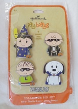 Hallmark Itty Bittys Peanuts Halloween Enamel Pin Collector Set of 4 - £15.77 GBP