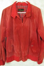 VINTAGE U2 Wear Me Out Red Leather Jacket Windbreaker Rockabilly Size 40 M - $89.99