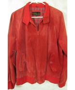 VINTAGE U2 Wear Me Out Red Leather Jacket Windbreaker Rockabilly Size 40 M - £70.61 GBP