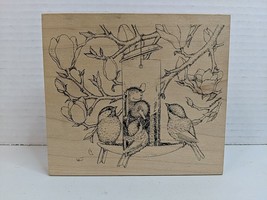 Stamp Rosa 1999 House Mouse &quot;Feeder Friends&quot; Mudpie Wood/Rubber Stamp Sp... - $20.56