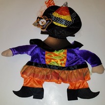 NWT Witch Dog Costume Size Medium Halloween Dress-Up 2-Pc Dress Candy Corn Hat - £14.28 GBP