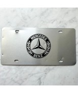Vintage Mercedes-Benz Black Logo License Plate Aluminum - $33.20