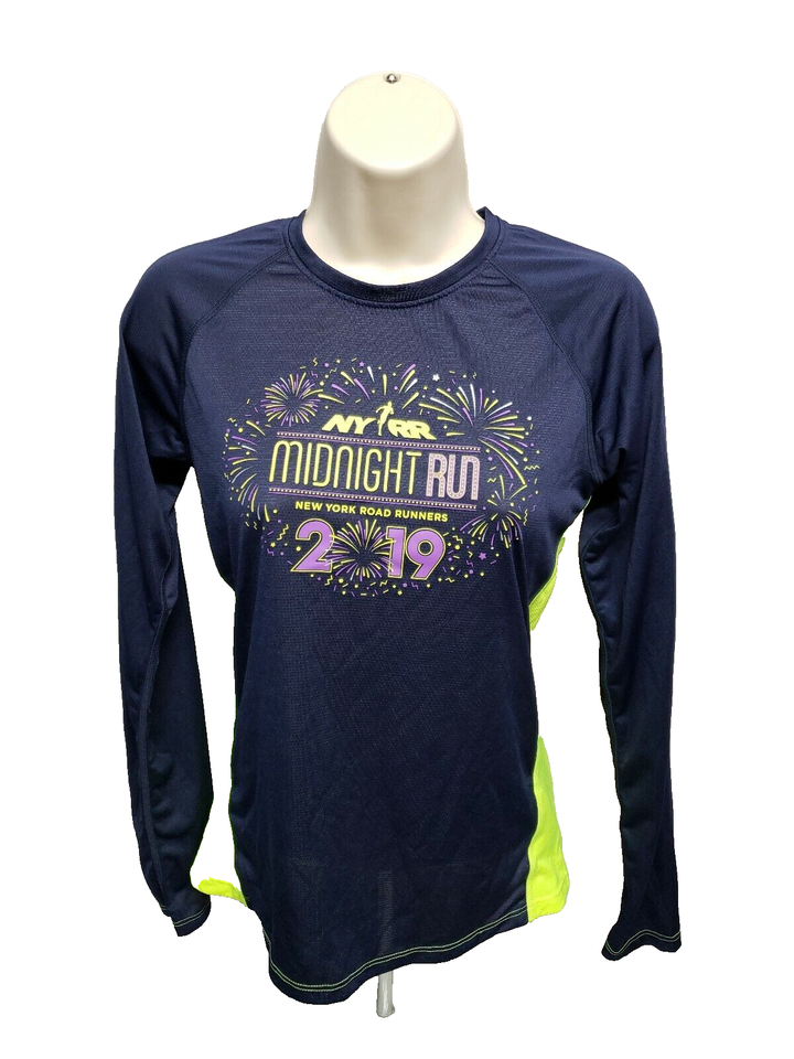 2019 NYRR New Road Road Runners Midnight Run Womens Blue XS Long Sleeve ... - $19.80