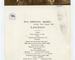 S S Atsuta Maru Luncheon Menu Postcard 1937 Noh Play - £21.74 GBP
