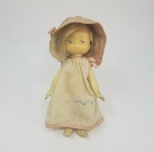 Vintage 1975 Knickerbocker Sunbonnet Babies Molly Doll Blonde Hair W/ Bonnet - £14.94 GBP