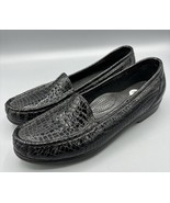 SAS Tripad Black Reptile Croc Slip On Leather Loafers Comfort Women’s  7.5 - $19.93
