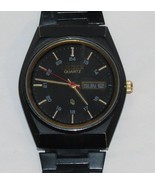Men&#39;s Citizen Quartz Analog Round Watch, Black Dial &amp; Metal Band - $24.70