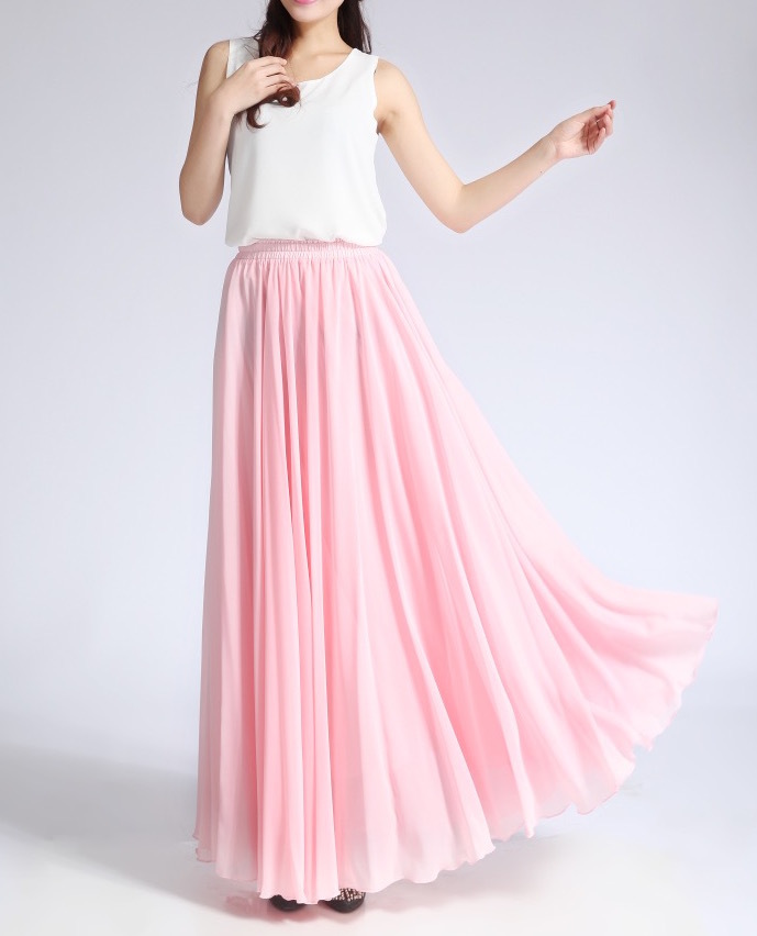 Chiffon maxi skirt 50 cheap