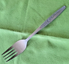 Dinner Fork Stainless Japan Midnight Rose Glossy Floral Textured Unknown... - $6.92