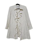 Tahari Arthur S Levine Ivory Ruffle Bouclé Blazer Y2K Petite 14P Office ... - $39.99