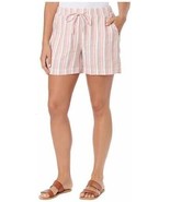 Briggs Women&#39;s Plus Size XXL Pink Stripe Linen Blend Shorts NWT - £10.58 GBP