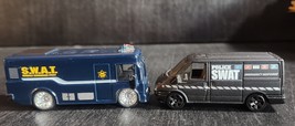 1:87 DIECAST S.W.A.T. POLICE TACTICAL BUSES BLUE 2015 JADA GRAY 2007 SET... - $9.75