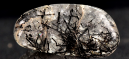 Mystirious Black rutile pocket stone   deflacts nagativity cleans aura,#6298 - £11.00 GBP