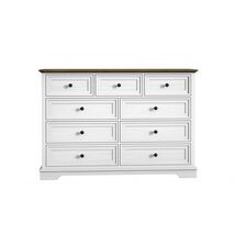 9 Drawer Dresser with Wooden Top, Tall Fabric Dresser &amp; Chest of Drawers... - $914.98