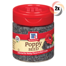 2x Shakers McCormick Poppy Seed Seasoning | 1.25oz | Nutty Flavor Rich C... - $14.80