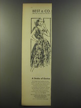1956 Best &amp; Co. Kane-Weill Dress Advertisement - A stroke of genius - £14.44 GBP
