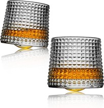 Crystal Whiskey Glasses Vintage Bourbon Old Fashioned Tumblers Scotch Drinking 2 - £24.38 GBP