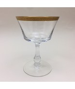 Fostoria Andover Gold Encrusted Rim Champagne Sorbet Dessert Glass Used - £15.49 GBP