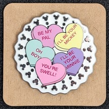 Mickey and Minnie Disney Pin: Valentine&#39;s Day Conversation Candy Hearts  - £27.83 GBP