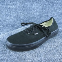 VANS Off The Wall Men Sneaker Shoes Black Fabric Lace Up Size 8 Medium - £23.36 GBP