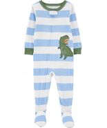 Carter's Baby Boys' Cotton Zip-up Sleep N Play Light Blue Stripe with Di... - $22.00