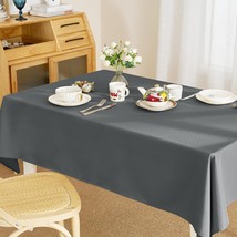 Waterproof Table Cloth for 6 ft Rectangle Tablecloth Scratch Resistant Wrinkle F - £19.88 GBP
