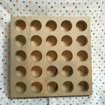Handmade Solid Maple 10 inch Wood Square with 25 1.5 inch Diameter Holes - £11.18 GBP
