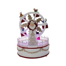 Holiday Time Animated Christmas Village Musical Ferris Wheel Decor Red &amp;... - $34.99