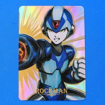 Mega Man Rockman Rainbow Holographic Gold Foil Character Art Trading Card - £11.78 GBP