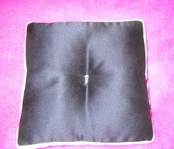  Black &amp; White Satin Square Ring Pillow - £7.16 GBP