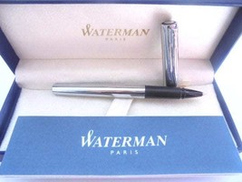 WATERMAN Graduate roller ball pen in steel In gift box with garantee Gif... - $29.00