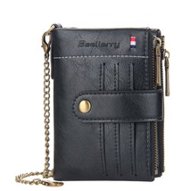 2022 New Customized Men Wallets With Chain High Quality Short Card Holder Male P - £14.87 GBP