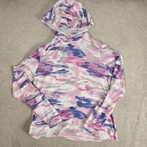 Huk Fishing Shirt Womens Medium Performance Stretch Pink Camo Camouflage Hooded - £15.64 GBP