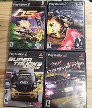 Playstation S Ps2 Racing 4 Lot Game Power Drome Hypersonic Trucks Corvette - $15.79