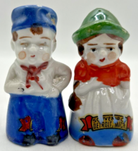 Vintage Retro Salt and Pepper Shakers Ceramic Dutch Boy And Girl U260/15 - £15.65 GBP
