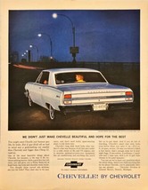 Chevelle Car By Chevrolet hardtop division of GM -1964 Vintage Print Ad - $199.95 MXN