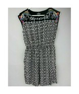 Angie Women&#39;s Embroidered Beaded Black &amp; White Leopard Print Dress Size ... - $16.82