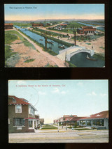 Venice California Lagoons  Boats + Residential Homes 2 Postcards - $16.82