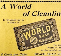 World Soap Beach Soap Company 1894 Advertisement Victorian Cleanliness ADBN1k - £12.04 GBP