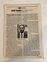 OJ Simpson vintage One Page Article OJ On Trial AR1 - $8.90
