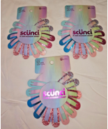 Scunci Snap Clips 12 Clips 3 Sets Solids Glitters Florals 36 Pieces Hair... - $21.05 CAD