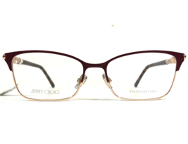 Jimmy Choo Eyeglasses Frames JC295 6K3 Red Tortoise Gold Cat Eye 53-16-140 - £117.39 GBP