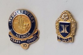 Vintage City Las Vegas 10 Year Service Pin 1/10 10K Gold + a 2-Year Pin - £23.54 GBP