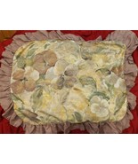 Standard Pillow Shams (Pair) Floral Ruffle 19&quot; x 26&quot; Cotton  - $9.80